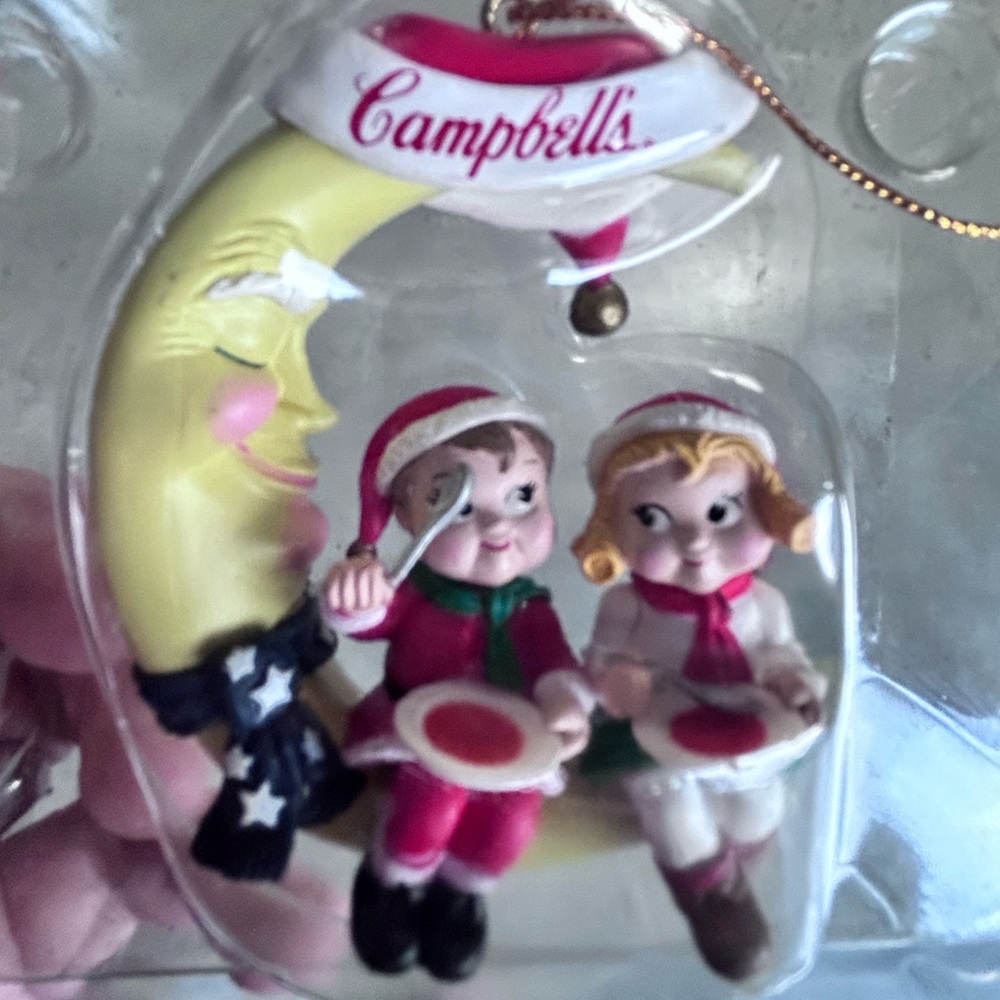 50%offw❤️ CAMPBELL'S SOUP ~ CAMPBELL KIDS ~ DINNER BY MOONLIGHT ~ ORNAMENT 1995